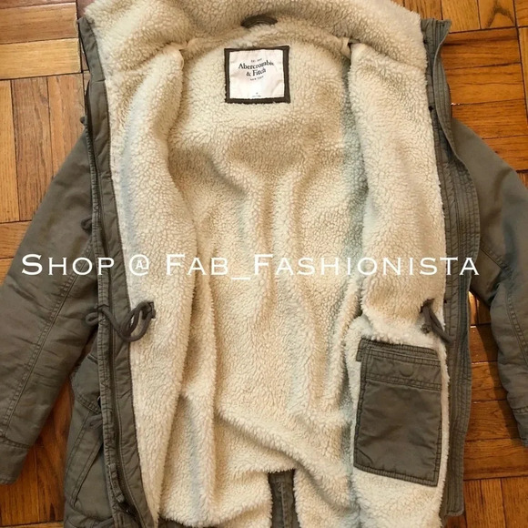 Abercrombie & Fitch Sherpa fleece Parka - Picture 8 of 9